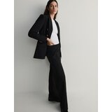 Reserved hlače s širokimi hlačnicami - črna | Shoptok.si