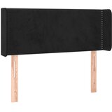  Uzglavlje s ušima crno 103x16x78/88 cm baršunasto | shoptok.hr