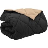  Zimska pokrivača Crna i taupe 220 x 260 cm Mikrovlakna | shoptok.hr