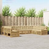  Set vanjskih sofa 9 pcs Bijela i bež 404 x 245,5 x 73 cm | shoptok.hr
