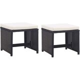 Poli 13-dijelni vrtni blagovaonski set od poliratana s jastucima crni | shoptok.hr