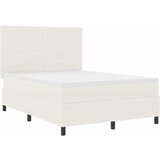  Krevet s opruga kutije s uzglavljem Krema i bijela 160 x 200 cm | shoptok.hr
