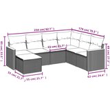  7-dijelni set vrtnih sofa od poliratana s jastucima bež | shoptok.hr
