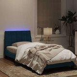  Okvir kreveta s LED svjetlima plavi 90 x 200 cm baršunasti | shoptok.hr