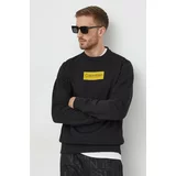 Calvin Klein Bombažen pulover moška, črna barva