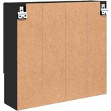 vidaXL Ogledalna omara s polico Črna 59 x 17 x 55 cm Konstruiran les | Shoptok.si