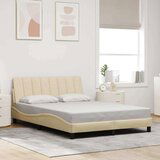 vidaXL Posteljni okvir brez vzmetnice krem 120x200 cm blago, (21670724) | Shoptok.si