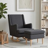  Fotelja s footstoolom 2 kom. Tamnosiva Bouclé 60 x 79 x 87,5 cm | Shoptok.si