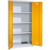 eurokraft basic Omara za kemikalije in za okolju prijazno skladiščenje, višina 1800 mm, s 3 policami, 1 talna kadica | Shoptok.si