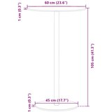  Vrtni stol okrugli crni Ø 60 x 105 cm čelični | shoptok.hr