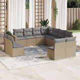vidaXL 11-dijelni set vrtnih sofa od poliratana s jastucima bež | shoptok.hr