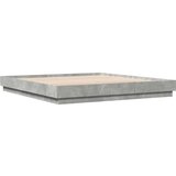  Posteljni okvir z LED diodami betonsko siv 180x200 cm | Shoptok.si