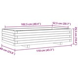  Vrtna sadilica bijela 110x60x26,5 cm od masivne borovine | shoptok.hr