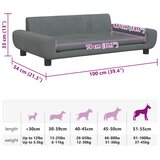  Krevet za pse tamnosivi 100 x 54 x 33 cm baršunasti | shoptok.hr