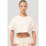 GymBeam Women‘s Mochi Cropped T-Shirt Cream XS Cene