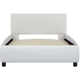  Posteljni okvir LED belo umetno usnje 90x200 cm | Shoptok.si