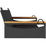 Klupa za ljuljanje crna 109 x 62 x 40 cm od poliratana | Eponuda.com