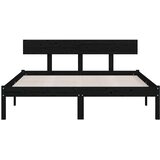  Okvir za krevet od masivne borovine crni 140 x 190 cm | shoptok.hr