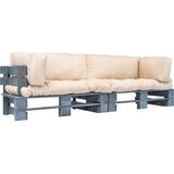 2-dijelni set vrtnih sofa od paleta od borovine s jastucima | Eponuda.com