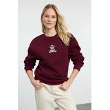 TRENDYOLMILLA ženski duks Twoaw25Sw00050, bordo | Eponuda.com