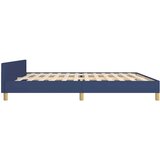  Okvir kreveta s uzglavljem bez madraca plavi 200x200 cm tkanine | Shoptok.si