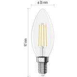  LED žarnica Filament Candle / E14 / 1,8 W (25 W) / 250 lm / Nevtralna bela | Shoptok.si
