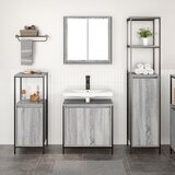 vidaXL set kopalniškega pohištva set 3 Siva sonoma, črna | Shoptok.si