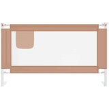  Sigurnosna ograda za dječji krevet smeđe-siva 140x25 cm tkanina | shoptok.hr