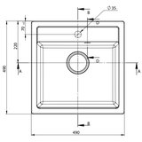 Sandonna sudopera emma crna mat 490x490/190 mm | ePonuda.com