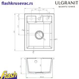 Minotti I Ulgran Granitna sudopera kvadratna BEŽ i Slavina - Minotti i ULGRAN U-404-328 | Eponuda.com
