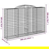  Lučne gabionske košare 6 kom 300x50x180/200cm pocinčano željezo | shoptok.hr
