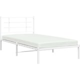 vidaXL Metalni okvir za krevet s uzglavljem bijeli 107x203 cm | shoptok.hr