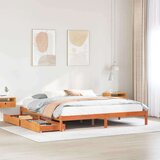 vidaXL Okvir kreveta bez madraca voštano smeđi 200x200 cm od borovine | shoptok.hr