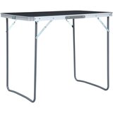  Sklopivi stol za kampiranje s metalnim okvirom 80 x 60 cm sivi | shoptok.hr