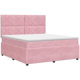 Boxspring krevet s madracem Ružičasta 160 x 200 cm Baršun | shoptok.hr