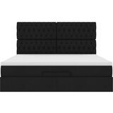 vidaXL Otomanski krevet s madracem i LED crni 160x200cm tkanine | shoptok.hr