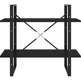 Ormarić za knjige s 2 razine crni 80x30x70 cm masivna borovina | Eponuda.ba