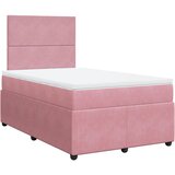 vidaXL Box spring postelja z vzmetnico roza 120x200 cm žamet, (21307527) Cene
