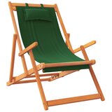  Sklopive stolice za plažu od tkanine 2 kom zelene | Eponuda.ba