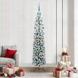 vidaXL Umestno božično drevo Zelena 210 cm PVC in Jeklo in Plastika | Shoptok.si