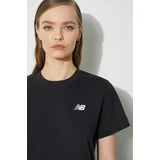 New Balance Bombažna kratka majica Essentials Cotton ženska, črna barva, WT41509BK