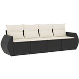  The Living Store Vrtna sedežna garnitura 4-delna z blazinami črna poli ratan - Vrtna Sedežna Garniture, (21455413) | Shoptok.si