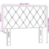  LED glava postelje z LED lučmi Roza 100 cm Poliester, (5000142376) | Shoptok.si