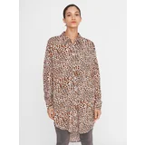 Noisy May Beige Patterned Long Shirt Fiona - Women