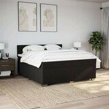 vidaXL Krevet s oprugama i madracem crni 180x200 cm od tkanine | shoptok.hr