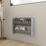 vidaXL Stenska omara za čevlje betonsko siva 80x18x60 cm iverna plošča Cene