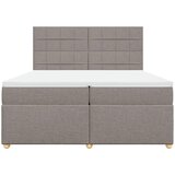  Krevet s oprugama i madracem smeđesivi 200x200 cm od tkanine | shoptok.hr