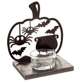 Dakls Drveni svijećnjak s motivom noći vještiva Happy Halloween – | shoptok.hr