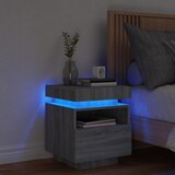  The Living Store Nočna omarica z LED lučkami siva sonoma 40x39x48,5 cm - Nočna Omarica, (21442880) Cene