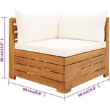  2-dijelna vrtna garnitura s jastucima masivno bagremovo drvo | shoptok.hr